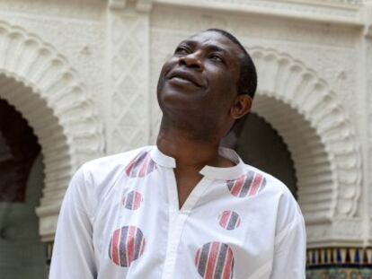 Youssou N&rsquo;Dour, retratado en Cartagena antes de su actuaci&oacute;n.
