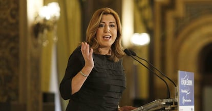 Susana D&iacute;az, este martes en Sevilla.