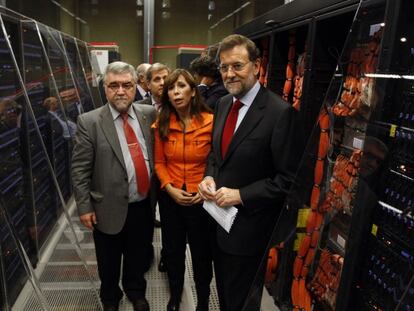 Mariano Rajoy, durant una visita al Barcelona Supercomputing Center.