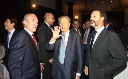 Manuel Manrique (Sacyr), Julián Núñez (Seopan), Salvador alemany (Abertis), Juan Miguel Vilar Mir (Ohl) y Juan Ignacio Entrecanales (Acciona).