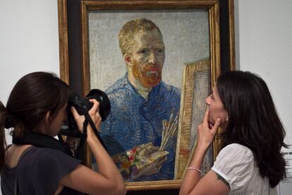 Obra 'Autorretrato como pintor' de Vincent Van Gogh.