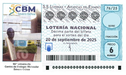 Décimo de Lotería Nacional del sábado 20 de septiembre de 2025