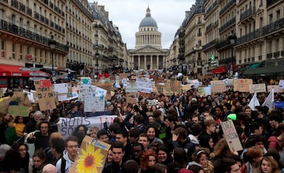 La marcha contra el cambio climático en París