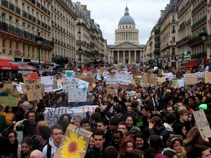 La marcha contra el cambio climático en París