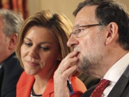 Rajoy y Cospedal en un acto este miércoles.