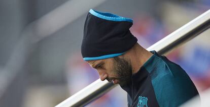 Mascherano, en una sesión de esta semana.