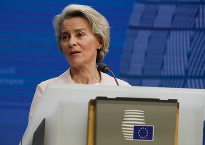 La presidenta de la Comisión Europea, Ursula von der Leyen, el pasado jueves en Bruselas.