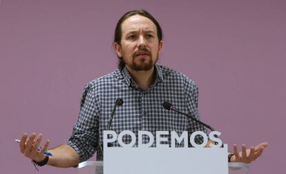 El l&iacute;der de Podemos, Pablo Iglesias. 