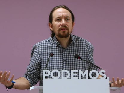 El l&iacute;der de Podemos, Pablo Iglesias. 