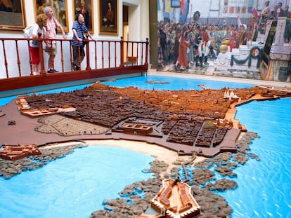 Maqueta de la ciudad andaluza en el Museo de las Cortes.