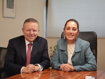 Arturo Zaldívar y Claudia Sheinbaum en su reciente reunión en Ciudad de México.