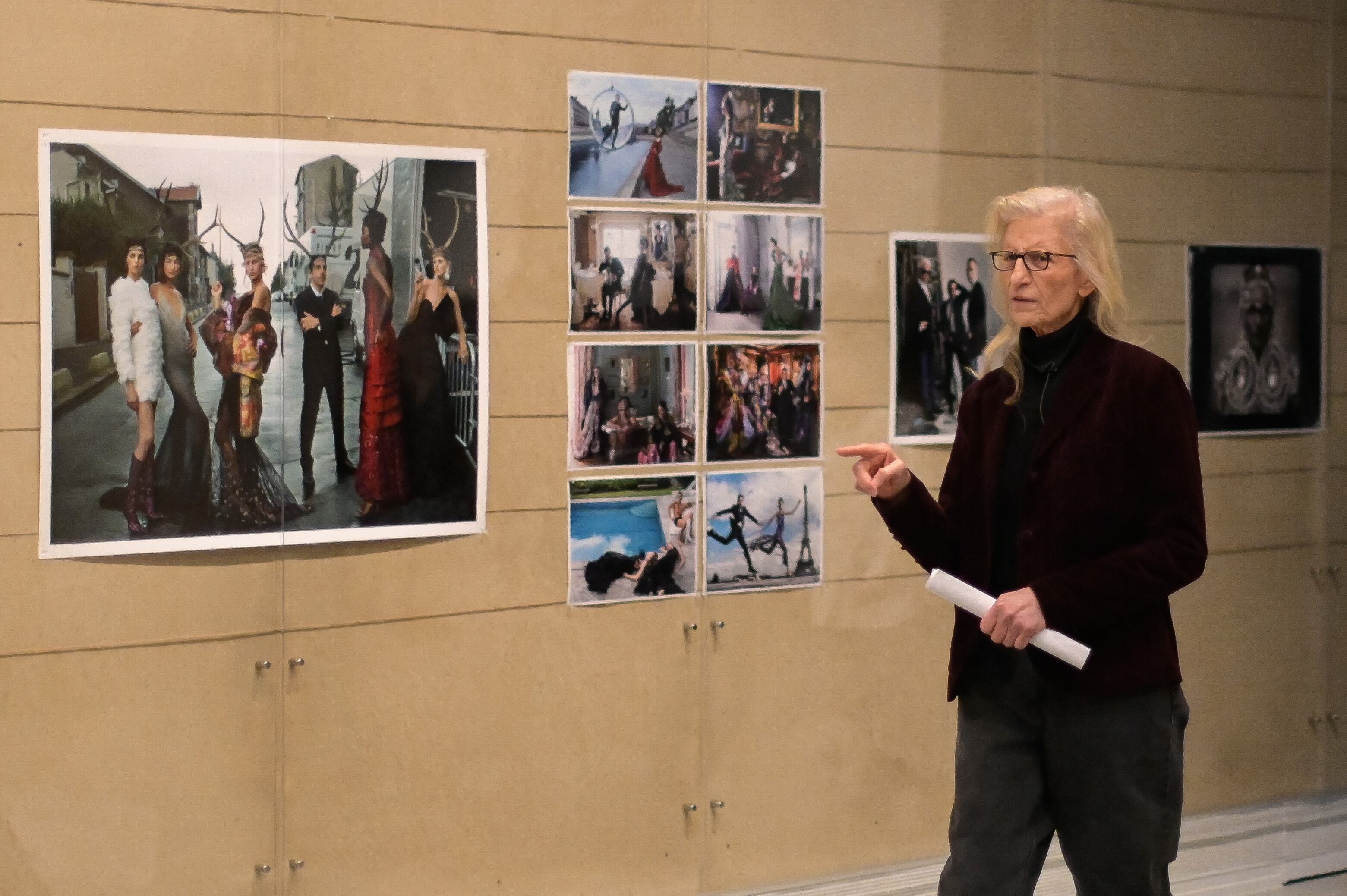 Annie Leibovitz, durante la presentación de la exposición el viernes en A Coruña. 