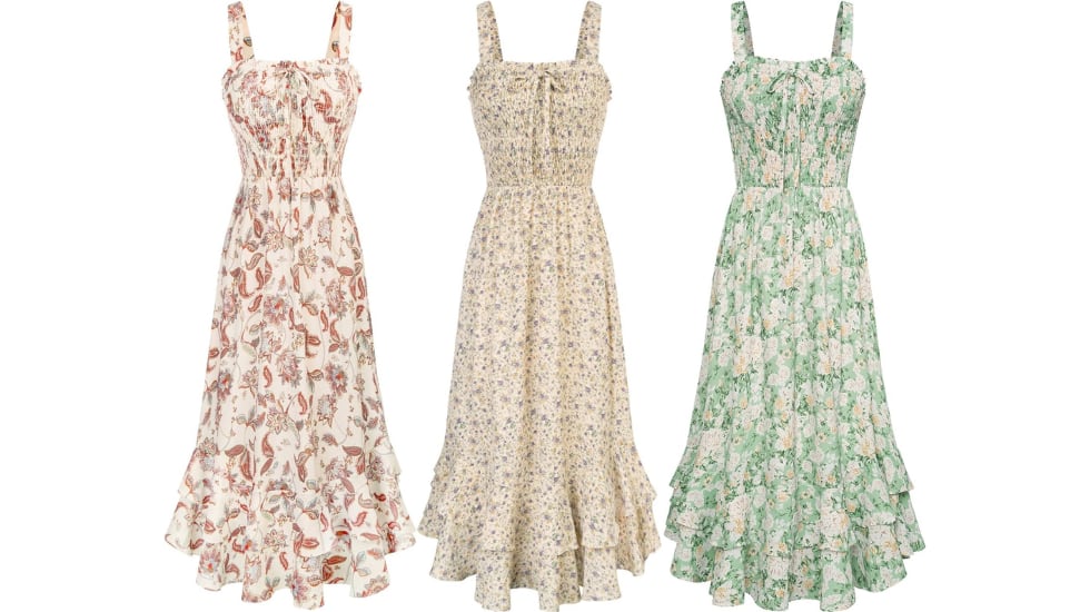 Vestido floral de tirantes.