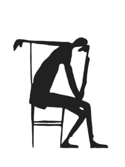 'El pensador','de Franz Kafka (ilustración del libro 'Dibujos.Franz Kafka'. Sexto Piso)