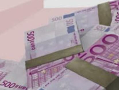 Ilustración de billetes de 500 euros