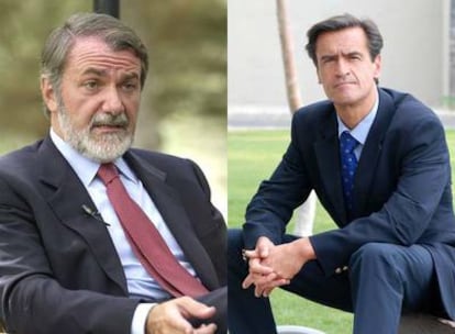 El candidato del PP, Jaime Mayor Oreja, y el socialista, Juan Fernando López Aguilar.