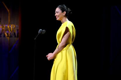 Chanel Miller ofreció un discurso en los premios ‘Mujeres del Año’ en 2019.