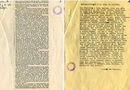 Artículo de Unamuno titulado "España - Perejil y la isla de Calipso" hallado en Salamanca.