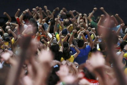 O público no Maracanã.