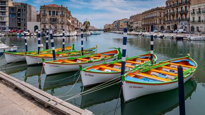 Vista de uno de los canales de la ciudad de Sète (Francia).