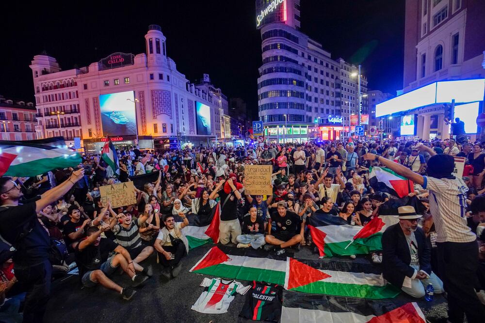 Jornada de manifestaciones en apoyo al pueblo palestino y la flotilla ...