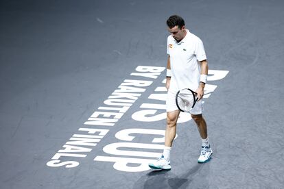 Bautista, durante el partido contra Coric.