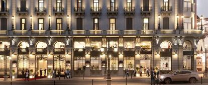 Recreación de la fachada de Centro Canalejas, en Madrid.