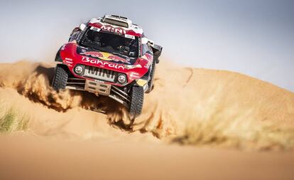 Carlos Sainz en el Rally de Marruecos.