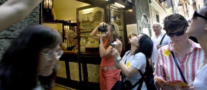 Ruta gastronómica en el barrio gótico de Barcelona.