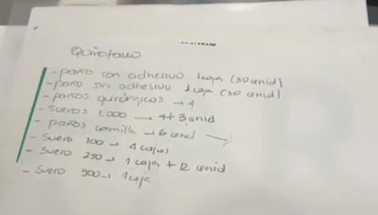 Documentación sobre el quirófano clandestino desmantelado en Carabanchel.