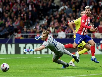 Antoine Griezmann idurante el partido contra el Villarreal.