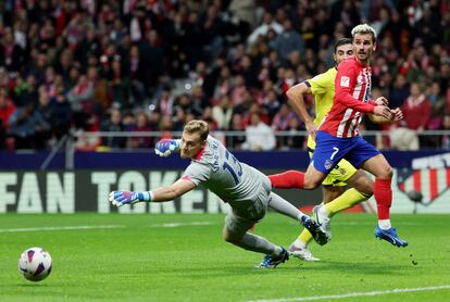 Antoine Griezmann idurante el partido contra el Villarreal.