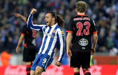 Sergio García celebra el único gol del partido.