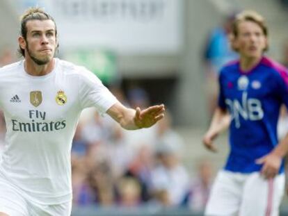 Bale, durante un partido de pretemporada frente al Valerenga.