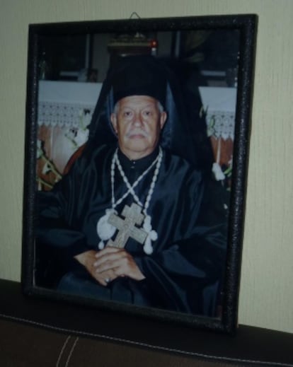 Una fotografía de Girón en su velatorio.