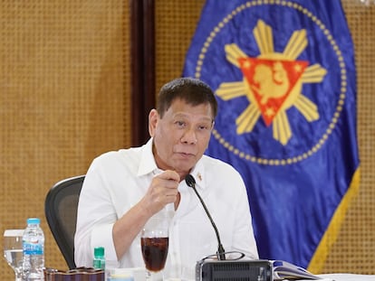 El presidente de Filipinas, Rodrigo Duterte, en el palacio presidencial de Malacanang, en Manila, el 7 de septiembre.