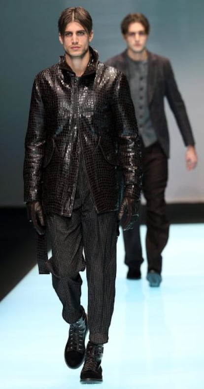 Desfile de la colección de Giorgio Armani de la Semana de la Moda Masculina de Milán.