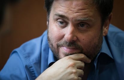 Oriol Junqueras, durante la entrevista.