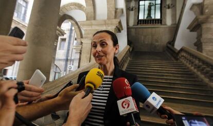 Pilar de la Oliva, esta mañana, tras conocer el aval del Supremo a su nombramiento