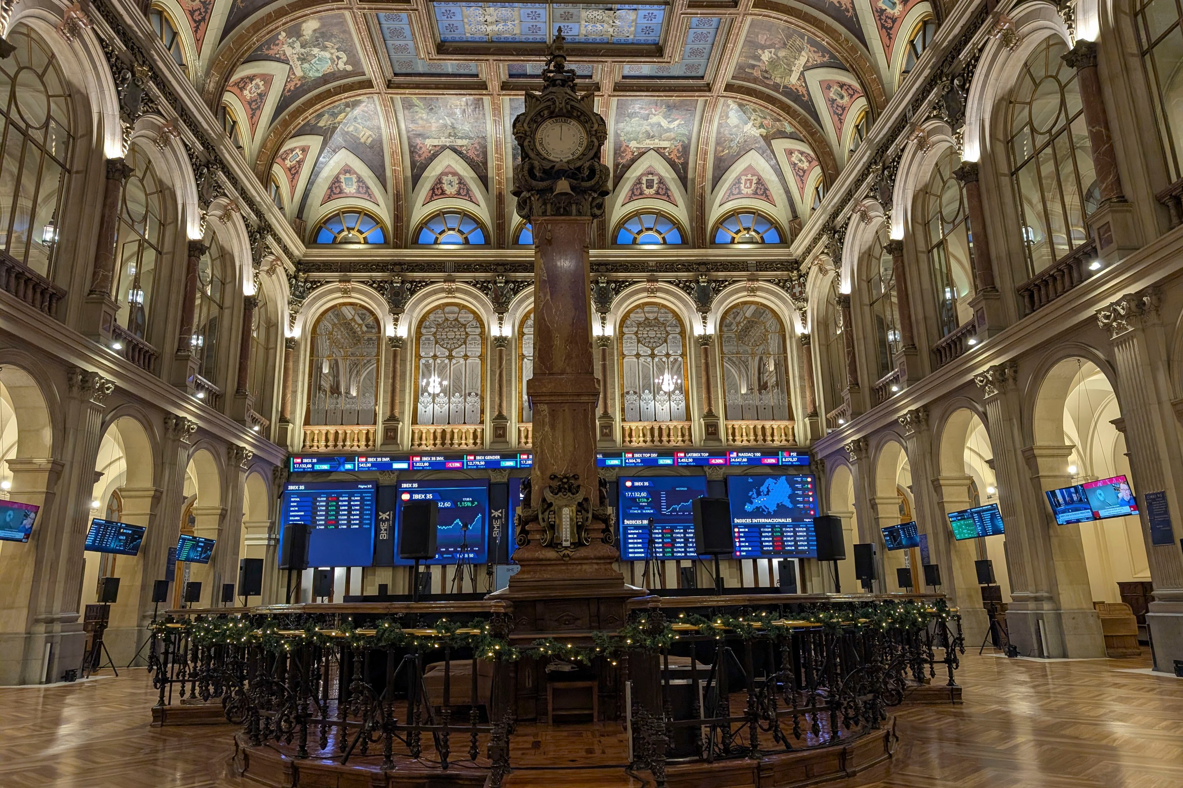 Parqué de la Bolsa de Madrid.