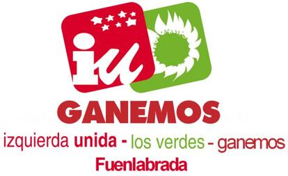 Logo de la coalición IU, Los Verdes, Ganemos.