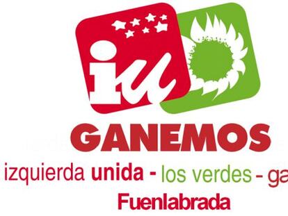 Logo de la coalición IU, Los Verdes, Ganemos.