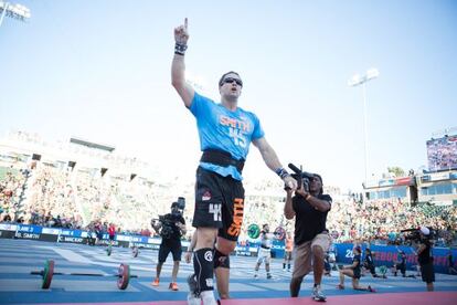 Ben Smith, tras ganar una prueba en los recientes Reebok Crossfit Games.