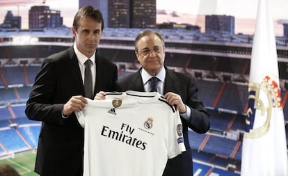 Lopetegui and Real Madrid chairman Florentino Pérez on Thursday.