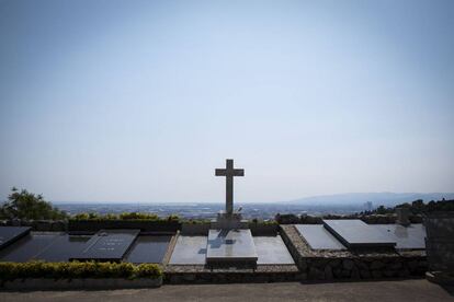Una imagen del cementerio del Montjuic, en Barcelona, ayer domingo.