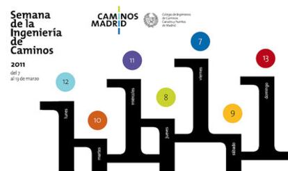 Cartel de la Semana de la Ingeniería, que se celebra en Madrid entre los días 7 y 13.