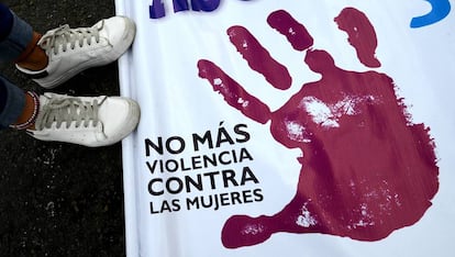 Una protesta en Lima dentro de la campaña #NiUnaMenos, en una imagen de archivo.