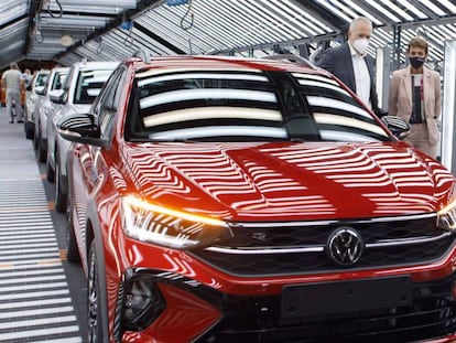 Imagen de un VW Taigo que se produce en la planta de Volkswagen Navarra para toda Europa.