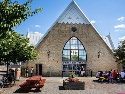 Terraza del mercado Fish Church, en Gotemburgo (Suecia). 