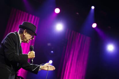 El compositor, Leonard Cohen, durante su actuación en un festival de jazz en Montreux (Suiza), el 4 de julio de 2013.